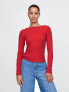 Modern Rib Cropped Boatneck T-Shirt