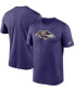 ფოტო #1 პროდუქტის Men's Big and Tall Purple Baltimore Ravens Logo Essential Legend Performance T-shirt