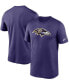 Men's Big and Tall Purple Baltimore Ravens Logo Essential Legend Performance T-shirt