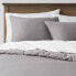 Фото #1 товара 3pc King Washed Cotton Sateen Duvet Cover and Sham Set Dark Gray - Threshold