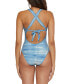 Women's Washed Away Corset Lace-Up One-Piece Swimsuit