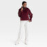 Фото #2 товара Women's Faux Fur Quarter Zip Sweatshirt - A New Day Burgundy S