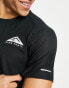 Nike Running Trail logo t-shirt in black Черный, XL - Chest 44-48.5 - фото #3