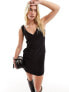 Closet London tailored pinafore mini dress with pockets in black DE 34 - фото #1