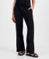 Фото #1 товара Juniors' Velour Drawstring Cover-Up Pants, Created for Macy's