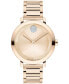 ფოტო #1 პროდუქტის Women's Bold Evolution 2.0 Swiss Quartz Ionic Plated Carnation Gold-Tone Steel Watch 34mm