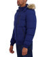 ფოტო #3 პროდუქტის Men's Zip-Front Bomber Jacket with Faux Fur Hood