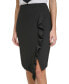 Women's Ruffled Asymmetrical Pencil Skirt