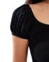 Miss Selfridge milkmaid top in black