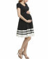 ფოტო #2 პროდუქტის Maternity Colorblock Skater Dress