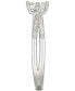 ფოტო #3 პროდუქტის Cubic Zirconia Square Cluster Split Shank Ring in Sterling Silver