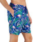 Men's Flamingo Print 7" Swim Trunks, Created for Macy's