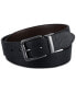 Фото #2 товара Men's Logo Buckle Stretch Reversible Leather Belt