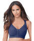 ფოტო #1 პროდუქტის Plus Size Front-Close Cotton Wireless Posture Bra