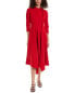 Teri Jon By Rickie Freeman Handkerchief Midi Dress Women's