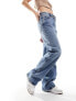Фото #1 товара Mango straight leg oversized jeans in light blue