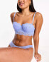 Фото #2 товара ASOS DESIGN Sienna lace padded bandeau bra in cornflower blue