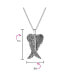 ფოტო #4 პროდუქტის Amulet Feathered Heart Guardian Angel Wing Pendant Necklace For Women Teen Antiqued .925 Sterling Silver Small