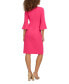 ფოტო #2 პროდუქტის Women's Bell-Sleeve Twist Sheath Dress