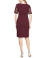 Sequinned-Lace-Yoke Sheath Dress