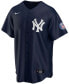 ფოტო #2 პროდუქტის Men's Derek Jeter Navy New York Yankees 2020 Hall of Fame Induction Alternate Replica Player Name Jersey