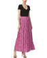 Women's Print Box Pleat Maxi Skirt