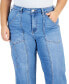 Trendy Plus Size Front Seam Straight-Leg Jeans