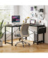 Фото #2 товара Modern Reversible Computer Desk with Storage Pocket and CPU Stand for Working Writing Gaming-Dark Grey