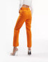 Фото #4 товара ASOS DESIGN slim skim cigarette trouser in orange