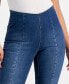 Фото #3 товара Petite Seamed High-Rise Flare-Leg Denim Jeans, Created for Macy's