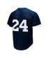 Фото #4 товара Men's Rickey Henderson Navy New York Yankees Cooperstown Collection Mesh Batting Practice Button-Up Jersey