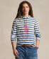 Фото #1 товара Men's Striped Big Pony Hooded T-Shirt