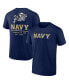 Фото #1 товара Men's Navy Navy Midshipmen Game Day 2-Hit T-shirt