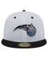 Фото #3 товара Men's White, Black Orlando Magic Throwback 2Tone 59FIFTY Fitted Hat