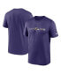 Фото #4 товара Men's Purple Baltimore Ravens Horizontal Lockup Legend T-shirt