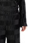 Y.A.S Petite checkerboard plisse trouser co-ord in black