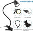 Semlos LED Reading Lamp, Clamp Lamp, USB Desk Lamp, 3 Color Modes, 5 Brightness Levels, Clip Light for Desk, Bedside, 5W USB Powered, Flexible Arm, Black [Energy Class F]