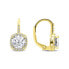 Charming gold-plated earrings with zircons EA122Y