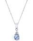 Macy's tanzanite (5/8 ct. t.w.) & Diamond Accent 18" Pendant Necklace in 14k White Gold