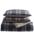 Фото #2 товара City Flats Plaid Reversible Duvet Cover Set, Full/Queen