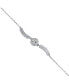 ფოტო #3 პროდუქტის Sterling Silver Cubic Zirconia Center Stone Bracelet