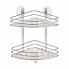 Corner Shelves For shower Transparent Chrome Plastic 26,9 x 26,5 x 19,8 cm (6 Units)