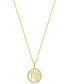 ფოტო #21 პროდუქტის Cubic Zirconia Zodiac Halo 18" Pendant Necklace in 18k Gold-Plated Sterling Silver, Created for Macy's