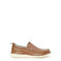 Фото #2 товара George Men's Brown Leather Low Top Moc Toe Casual Slip On Walking Shoes Size 9M