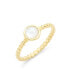 Lane 14K Gold Plated Mother of Pearl Ring