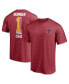 Men's Cardinal Arizona Cardinals #1 Dad T-shirt