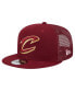 Фото #1 товара Men's Wine Cleveland Cavaliers Evergreen Meshback 9FIFTY Snapback Hat