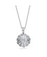 Фото #1 товара Sterling Silver White Gold Plated Clear Cubic Zirconia Glowing Pendant