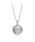 ფოტო #1 პროდუქტის Sterling Silver White Gold Plated Clear Cubic Zirconia Glowing Pendant