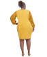 ფოტო #6 პროდუქტის Women's Lace-Sleeve Crepe Sheath Dress